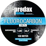 Predax Vorfach zum Hechtangeln, Angelschnur, Vorfachmaterial 1,00mm 33,7kg Fluorocarbonschnur