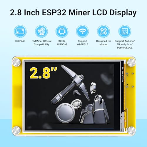 Image of ELECROW ESP32 Display 320x240 2.8 Inch Bitcoin Miner NMMiner Touch Screen