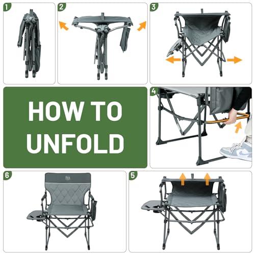 Timber Ridge DC-1026-GY-2 Heavy Duty Camping Chair thumb #5