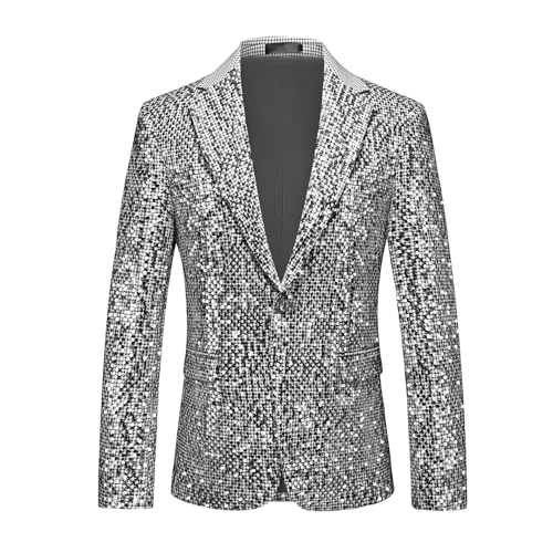 Veste uni à paillettes blazer coréen pour animateur et hôte - 2
