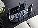 Personalized Luxury Desk Name Plate | Black Glass Desk Name Plate with Clock, Pen and Cardholder, Custom Desk Name Plate, Desk Sign