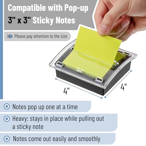 Distributeur de notes pop-up avec base lestée pour une distribution fluide d'une seule main