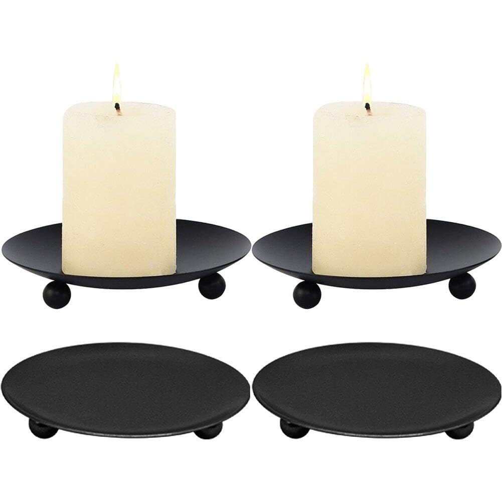 4 Portacandele In Metallo Argentato - Con Puntale Da 4cm Per Candele A Colonna, Diametro 8.3cm - Foto 8