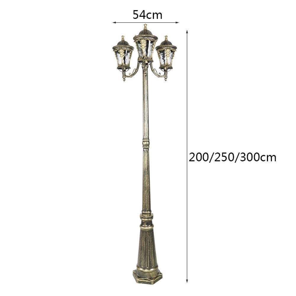 Lampadaire de Jardin Victorien européen à 3 têtes, Style Antique, étanche IP55, résistant à la Rouille, pour éclairage extérieur.,