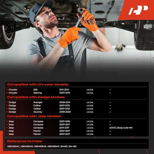 Image of A-Premium 2.0L 2.4L Engine Oil Pan Sump with Plug, Gasket & Bolts, Compatible with Jeep Compass Patriot 2007-2017 & Dodge Journey 2009-2020, Avenger 2008-2014, Caliber & Chrysler 200, Sebring