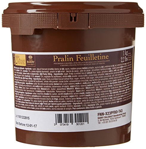 CACAO BARRY Praline Feuilletine Mélange 23% Pailleté Feuilletine/12% Noisettes/12% Amandes 1 kg