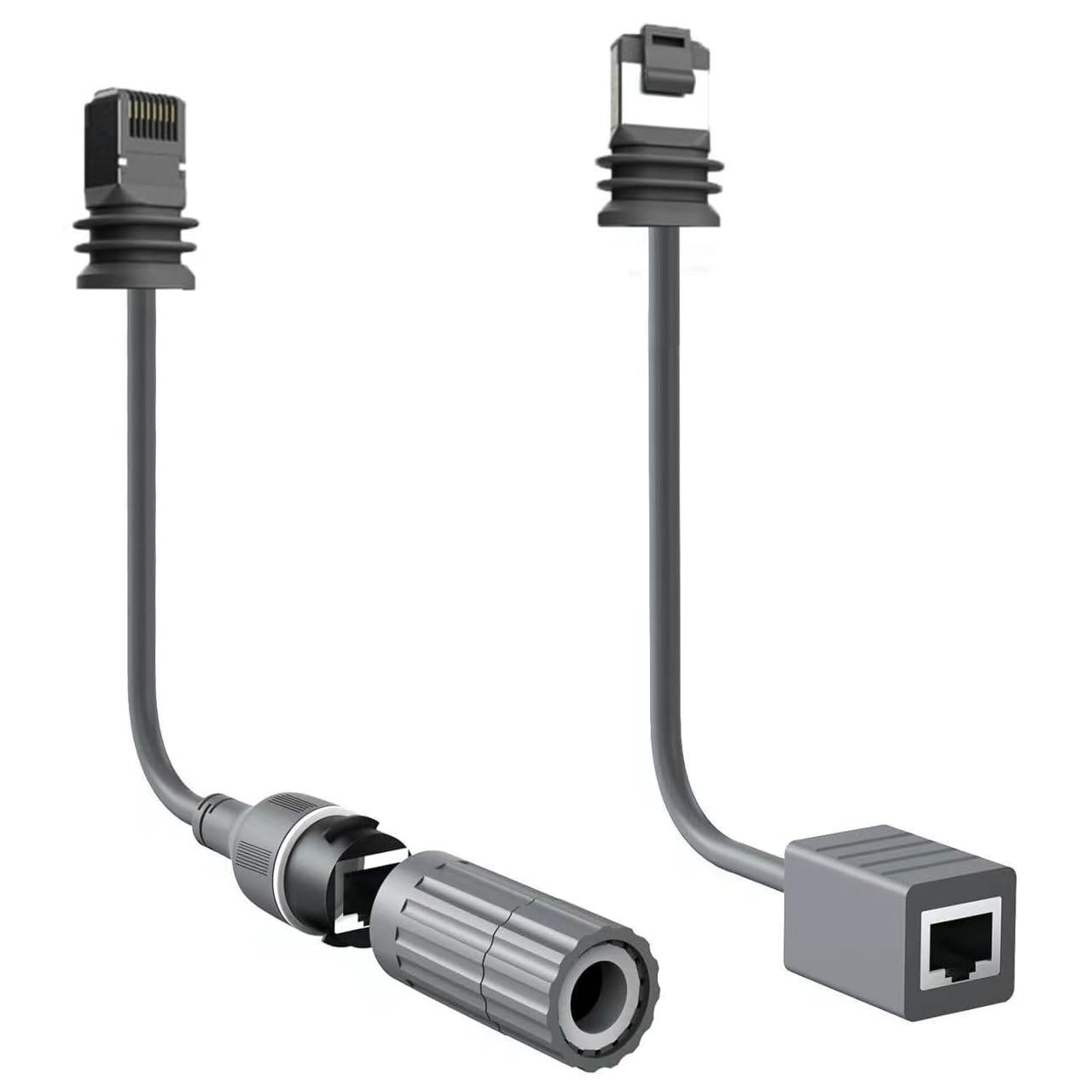 Przedłużacz CAT6 z wodoodpornym łącznikiem RJ45, kompatybilny z interfejsem Starlink Gen 3 i Mini, interfejs 8P8C, długość 0,3 m, wodoodporność IP68, pyłoszczelny rdzeń z czystej miedzi, trwały 5000+