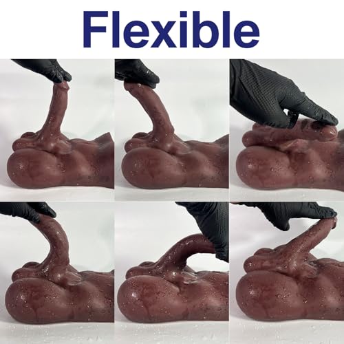 Image of Male Dildo Torso Sex Doll for Women Masturbation, Free-Hands Long Dildo Toy for Gay Men Bottom Pleasure, Soft TPE Female Masturbator for Anal Vagina Pleasure, Unisex Adult Toy for Solo Couple Play
