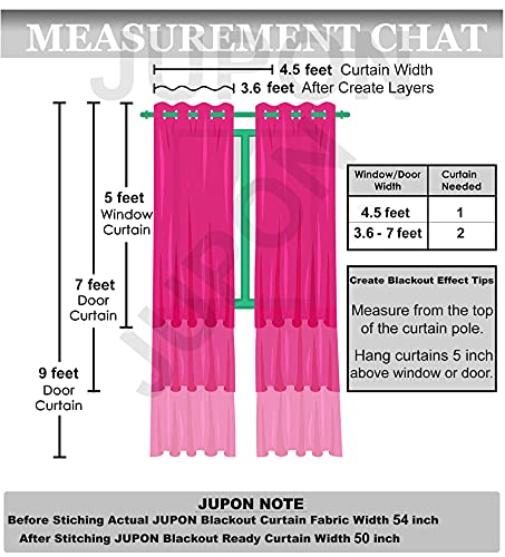 Image of JUPON 100% Silk Blackout Curtain Thermal Insulated Room Darkening 350GSM Living Room Curtain, Pack of 2 Piece (W 54 inch X 72 inch L - Navy)
