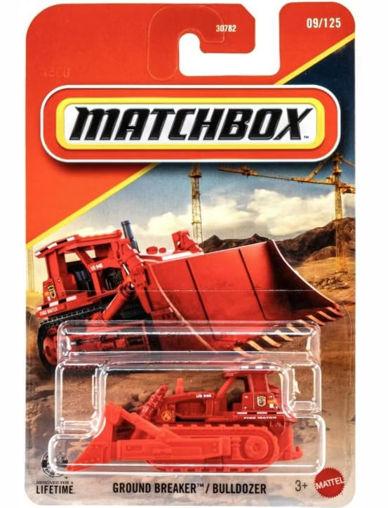 Amazon.com: Matchbox Ground Breaker Bulldozer [Red] 09/125, 1:64