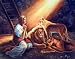 Daniel in the Lions Den Relgious & Spiritual Jesus Wall Decor Art Print Poster (16x20)