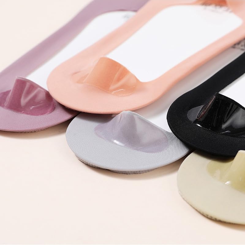 No Show Socks for Women, Ice Silk and Cotton Blend, Non-Slip Silicone, Multi-Color4