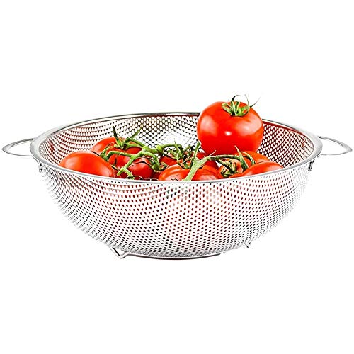 Sieb aus Edelstahl, Küchensieb mit Griff – Abtropfgestell for Nudeln, Reis, Obst, Gemüse.