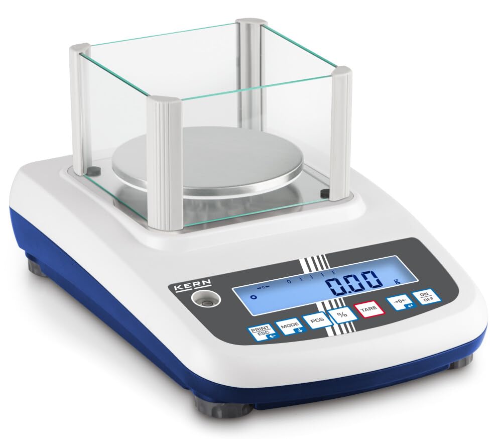 KERN & SOHN PFB 600-3 - Báscula de laboratorio compacta KERN PFB 600-3 (dimensiones 210 x 315 x 90 mm, peso 1,4 kg, capacidad de pesaje 600 g)