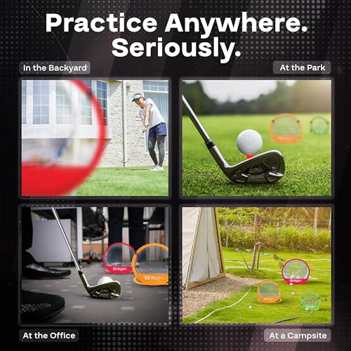 Image of PGA Tour Golf Practice Aids By Golfgen: Premium Chipping Nets, Putting Rings, & Targets, Indoor & Outdoor Training, Improve Accuracy & Control, Master Putting and Chipping, Portable for On The Go