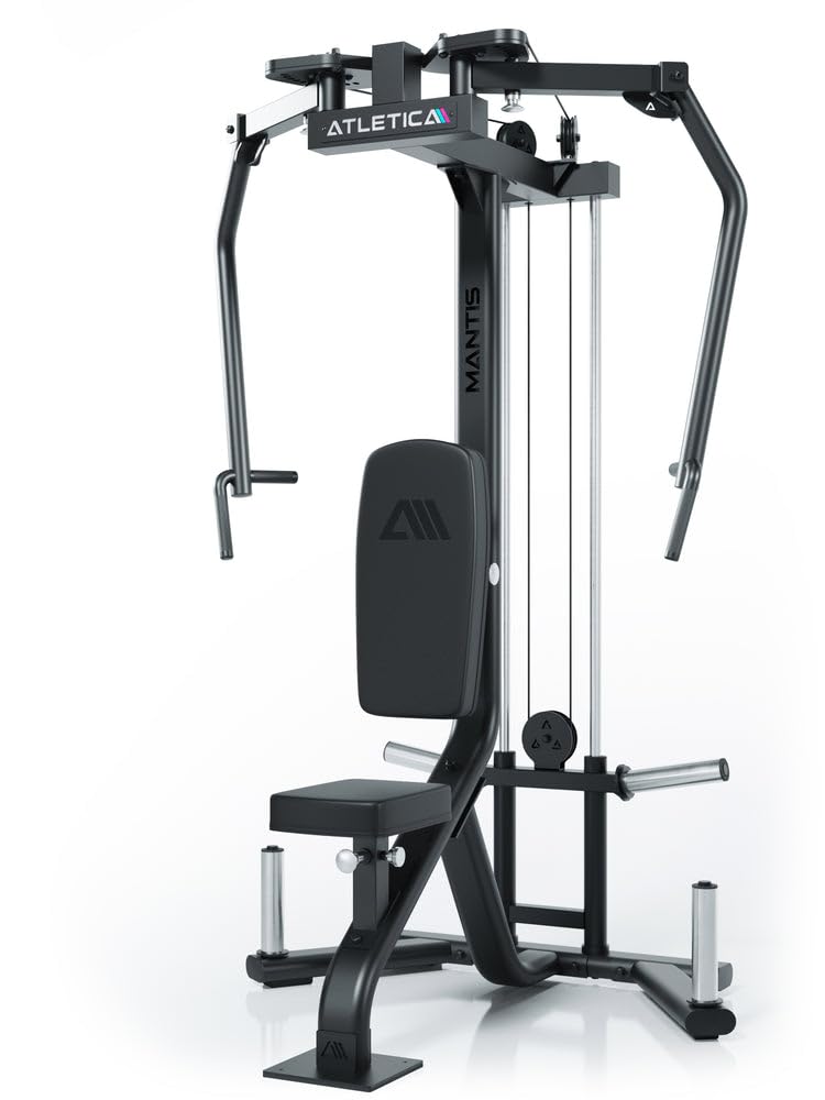 ATLETICA Mantis Butterfly & Reverse Combo Plate Loaded 2-in-1-Gerät | für Brust, Schultern und Rücken, verschiedene Griffpositionen, optimale Verstellbarkeit