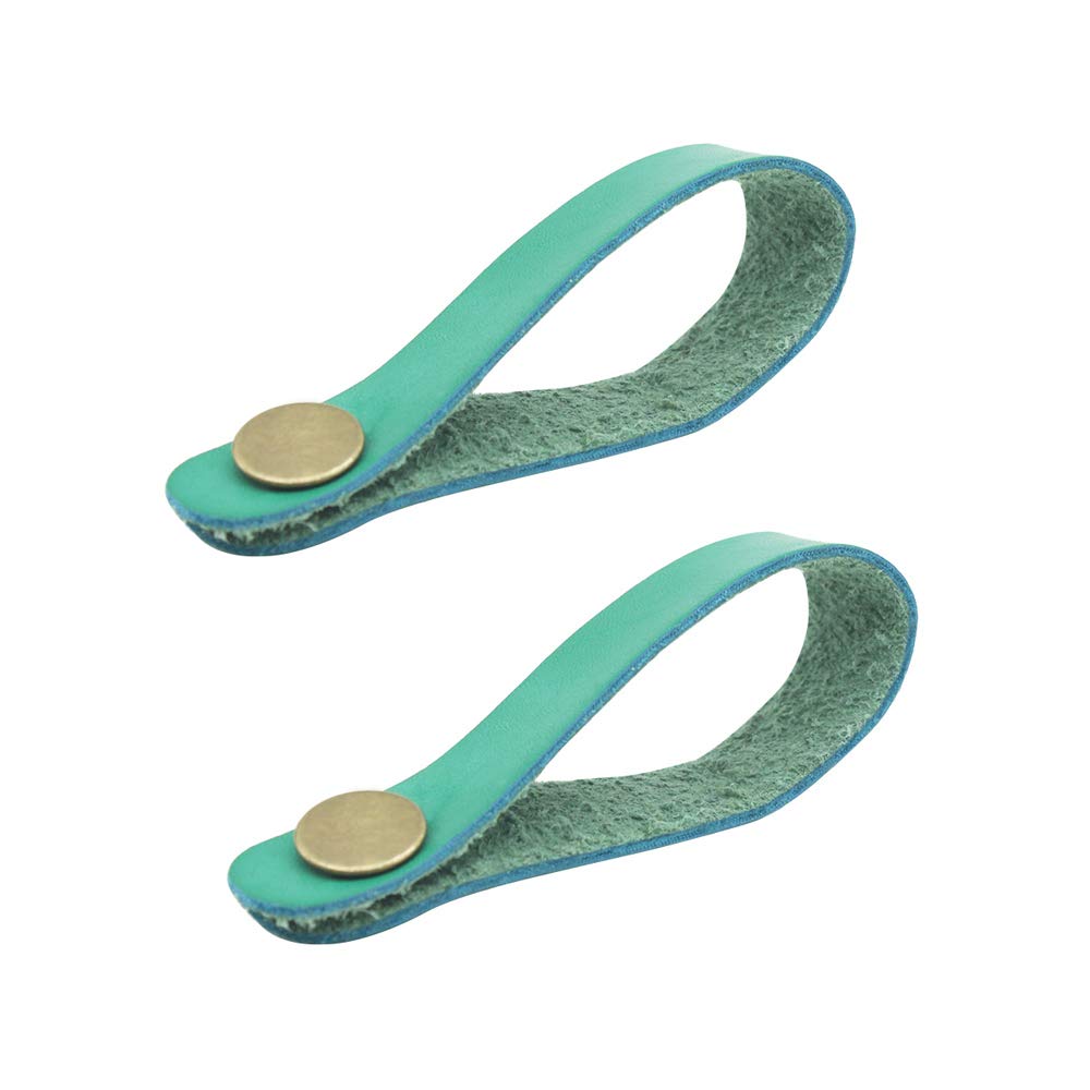 Alnicov Green Guitar Strap Ukulele Strap Button Synthetic Leather Headstock Adapter For Ukulele Acoustic Guitar 2Pcs (Green)