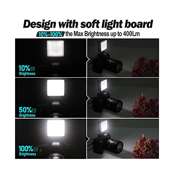HOMEASY Kamera Licht LED Videoleuchte Mini USB Foto Licht Zweifarbig mit eingebautem 3000mAh Akku und Klammer 3200-5600K… – Bild 7