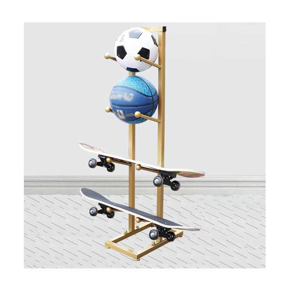 Rangement autoportant pour skis et snowboard - Organisateur de salon chic doré