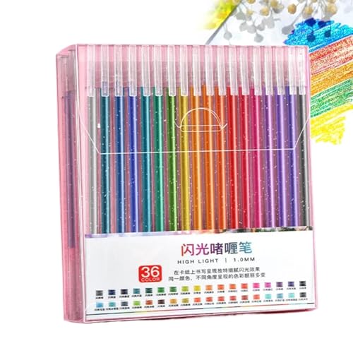 ゲルグリッターペン | スクラップブック用グリッターマーカーペン - グリッターペン アウトラインマーカーペンセット アーティストカラーペン用品 大人 子供用 塗り絵用