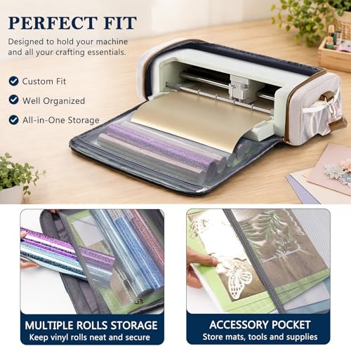 Image of IMAGINING Carrying Case Bag for Cricut Explore 5, Large Opening Storage for Cricut Accessories and Suppliers