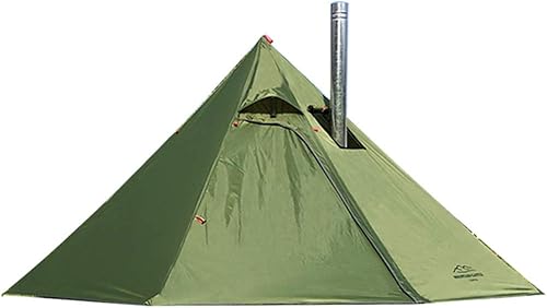 PRESELF Tipi - Tienda de campaña ligera para 3 personas con tubos de combustión ignífugos, tienda de campaña para ventana para equipo familiar,