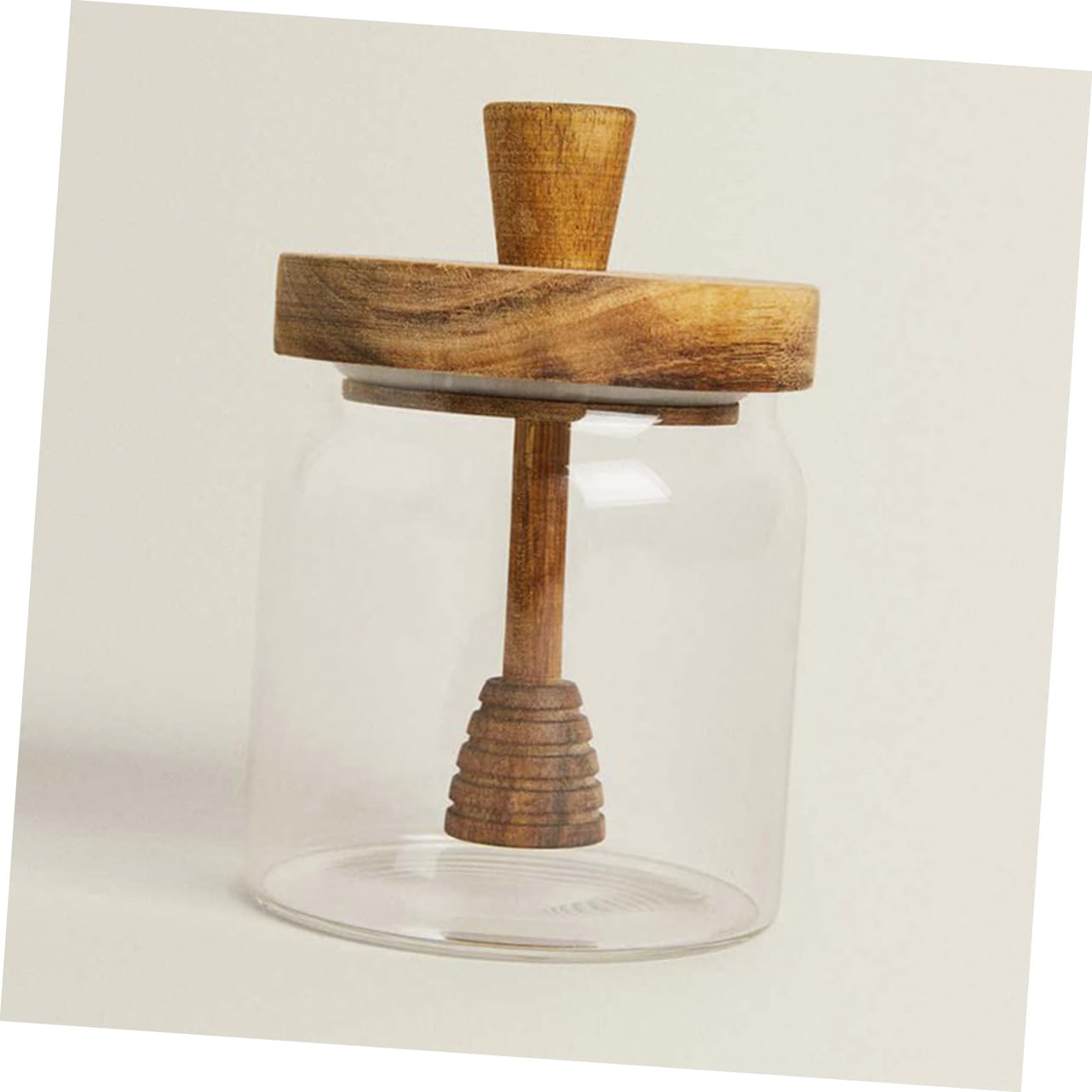 GLEAVI Elegant Glass Honey Pot with Lid Dipper Honey Dispenser for Home Parties and Kitchen Use Airtight Storage and Syrup Unique Design