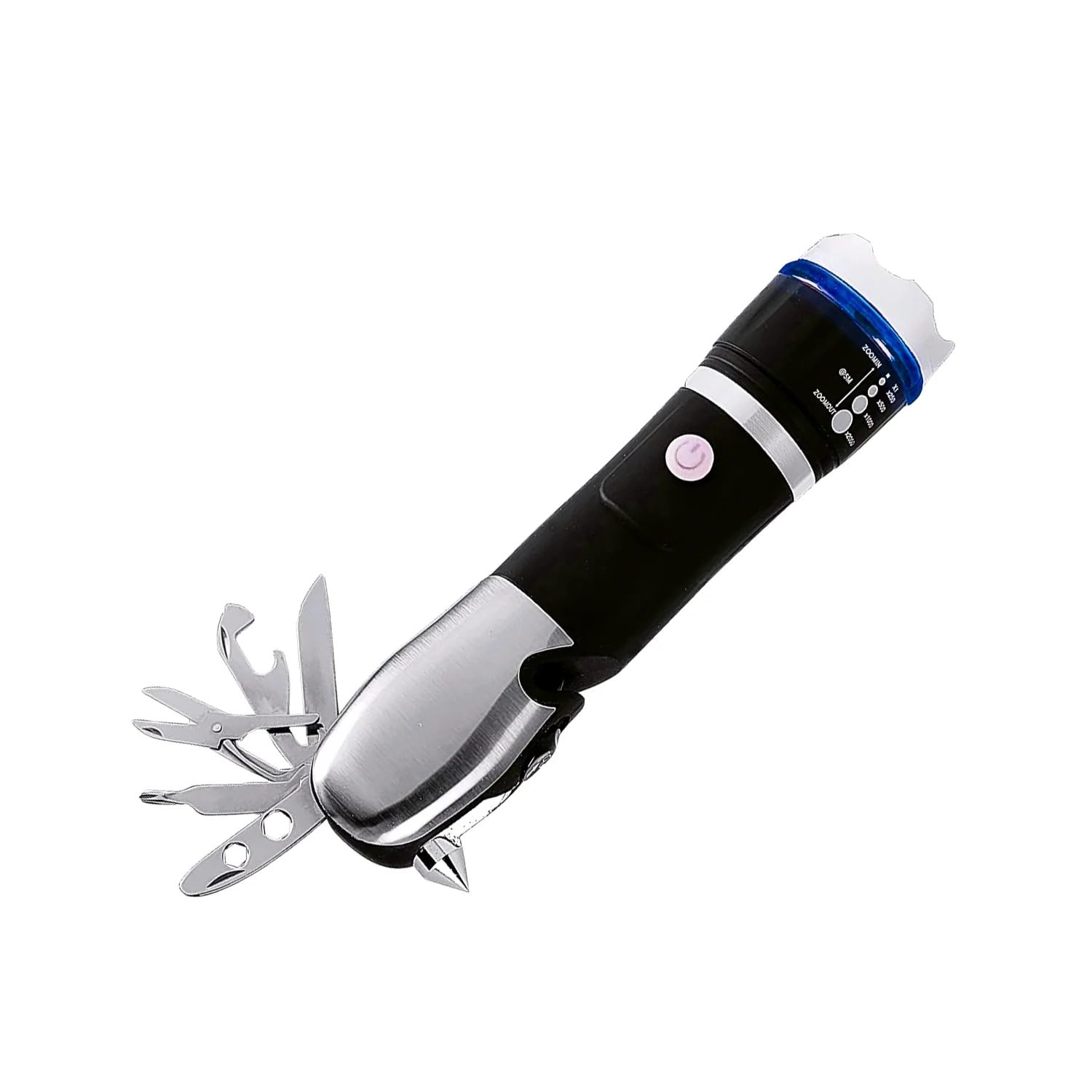 colluva battery operated multi tool led flashlight | all-in-one tool light with built-in screwdrivers & emergency repair kit | bright portable led torch for home, car, camping, travel & outdoor use
