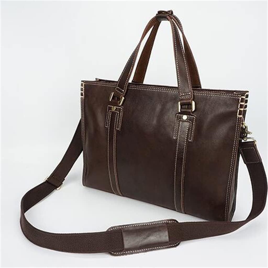 Layer Cowhide Leather Handbag Single Shoulder Type Crossbody Bag Computer Leather Men's Bag Men's Briefcase