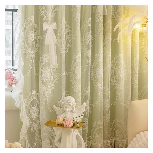 Rideau occultant double couche vert à œillets W200xH250 cm - 5