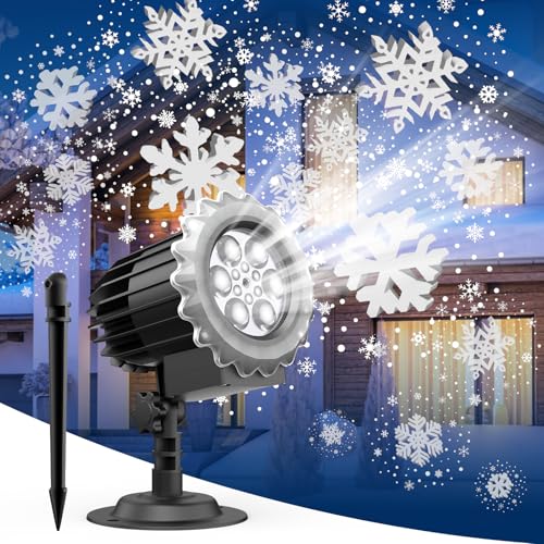 Image of Christmas Snowflake Projector Lights, Led Projector Lamp Outdoor, Christmas Decorations Lighting for Indoor/Outdoor Xmas Holiday Party Garden Patio