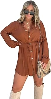 Traje de camisa de manga larga para mujer, color liso, camisas con botones, blusas elegantes, vestido de noche cubierto de satén