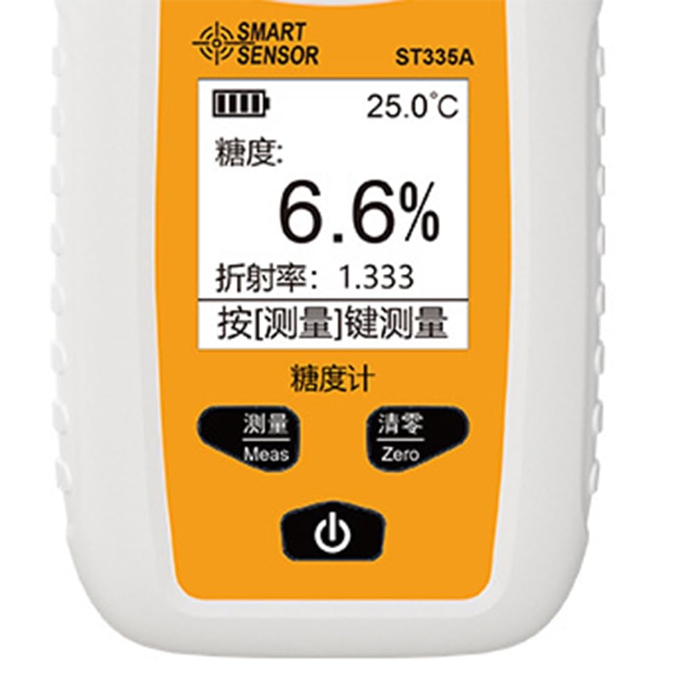 Medidor Refractómetro Digital LCD para Zumos de Frutas y Bebidas, Instrumento de Medición de Contenido de Azúcar ATC 0-35% Sacarómetro