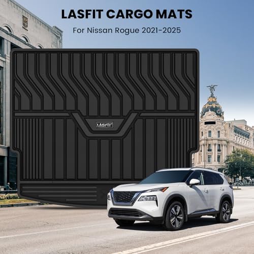 Image of LASFIT Cargo Mat for Rogue 2026 2025 2024 2023 2022 2021 | All Weather TPE Custom Fit Cargo Trunk Mat Accessories, Black