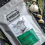 Ember Biltong 1kg Großpacksack – Beef Jerky – Proteinreicher Snack – Knoblauch und Rosmarin (2x500g) - 4