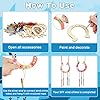 Fennoral 16 Pack Wind Chime Kit for Kids Make Your Own Horseshoe Wind Chime Wooden Arts and Crafts for Girls Boys Ornaments DIY Coloring Horseshoes Craft for Art Activity Birthday Supplies #2