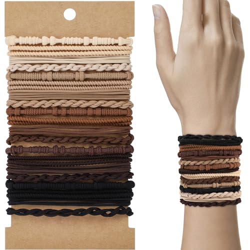 WantGor Boho Hair Ties, 20 PCS Hair Bands 4 Styles Bracelets