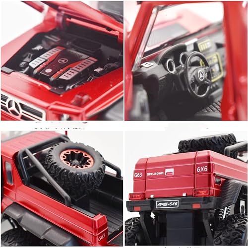 Image of DEOXY 1:24 Scale Mercdes G63 Alloy Car Model Diecast Toy Vehicles For Kids With Lights And Music,Gifts For Boys And Girls,Black