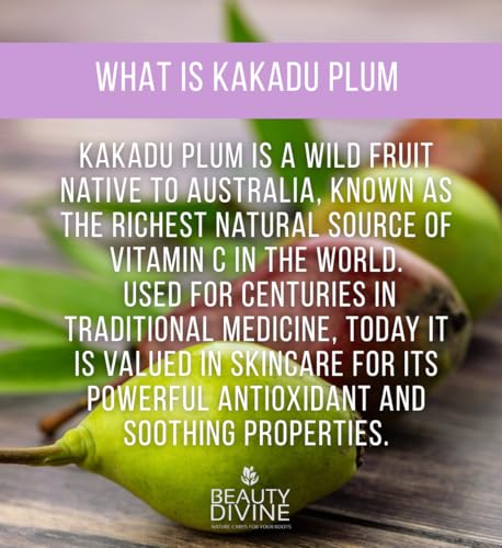 Beauty Divine Face Serum with Vitamin C – Kakadu Plum Seed Oil – Lightweight, Fast-Absorbing Formula for Radiant Skin