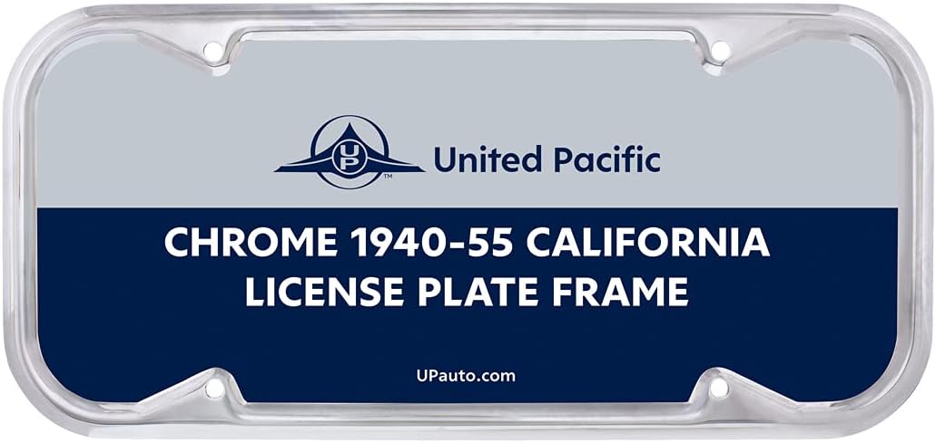 United Pacific 50089 1940-1955 Chrome License Frame - Round Corner