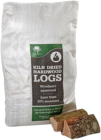 Kiln Dried Hardwood Logs - Jumbo 60 Litre Sack (approx 18kg) Perf...