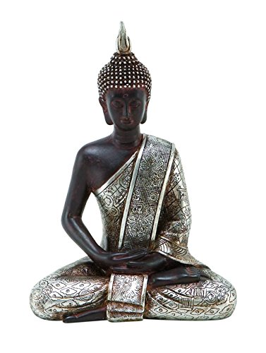Deco 79 Thai Buddha Meditating Peace Harmony Statue, 8"H