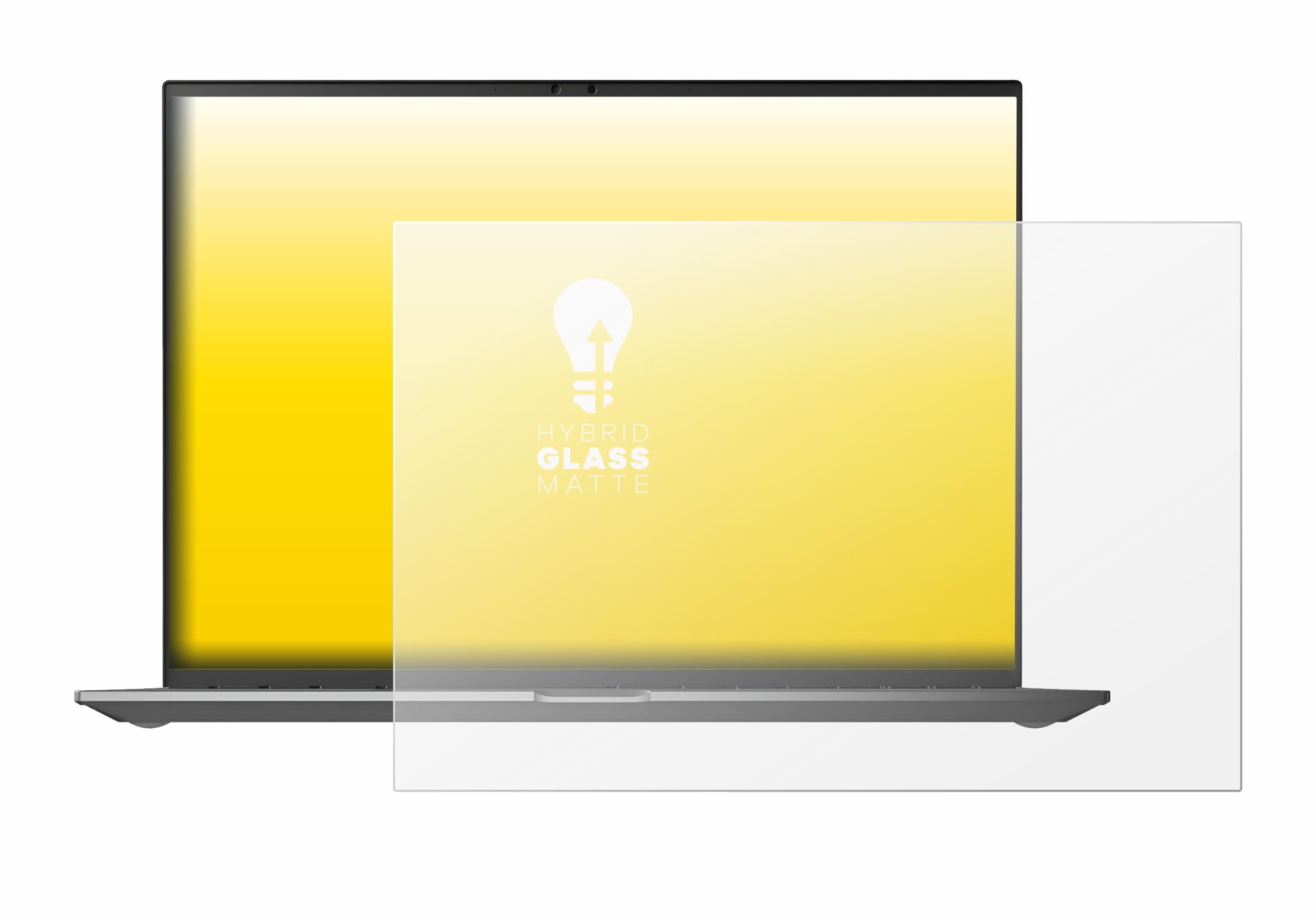 upscreen Lámina Cristales para LG gram 16Z90TL-G | , Mate Protección Pantalla Made in Germany, Anti-Reflejos 9H Dureza Hybrid Tempered Glass