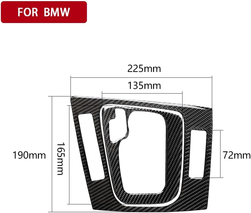 Car Carbon Fiber Accessories Shifter Frame 2pcs Protective Cover Anti-Scratch Sticker Compatible with BMW 3 Series E46 1998 1999 2000 2001 2002 2003 2004 2005