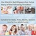 Electric Nail Clipper, Safety Upgraded Baby Nail Clippers with 2 Speeds, 2 in 1 Shearing & Grinding Integrated Baby Electric Nail Trimmer, Great Use for Baby, Kids, Adults, Elderly