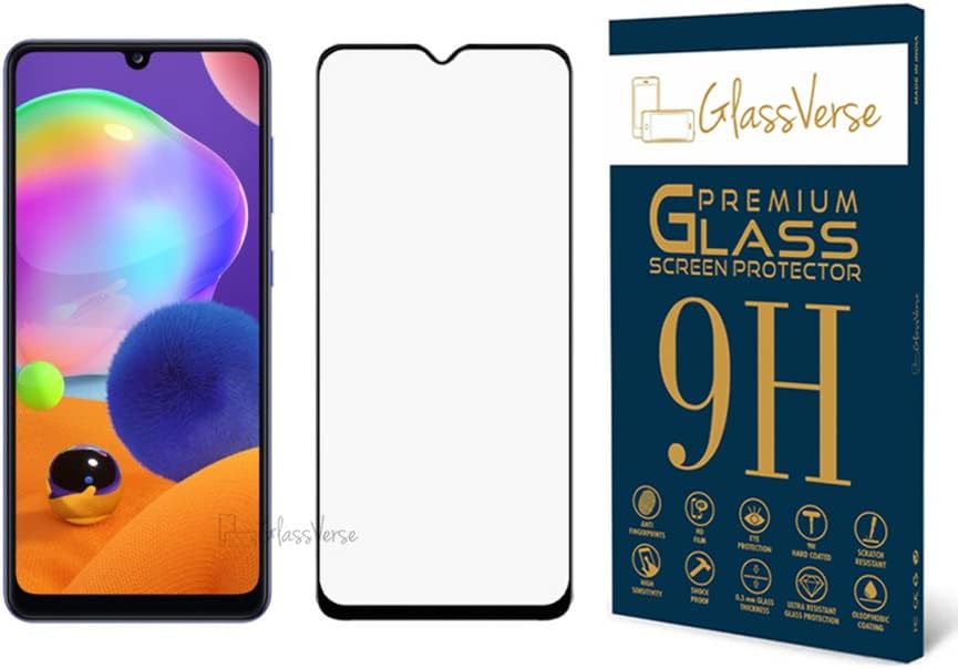 GlassVerse Anti-Shatter Tempered Glass For Samsung Galaxy A31 Smartphone (Pack of 1) With Free Installation Kit Full Screen Coverage If Received Damaged-6.52 Inch