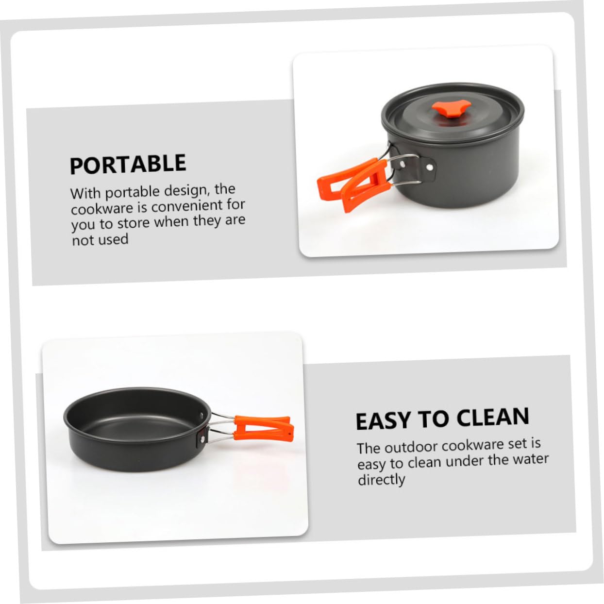 POPETPOP Kit De Casserole Bouilloire De Camping Ustensiles De Cuisine Portable pour Pique- Et Randonnée De Vaisselle Extérieur