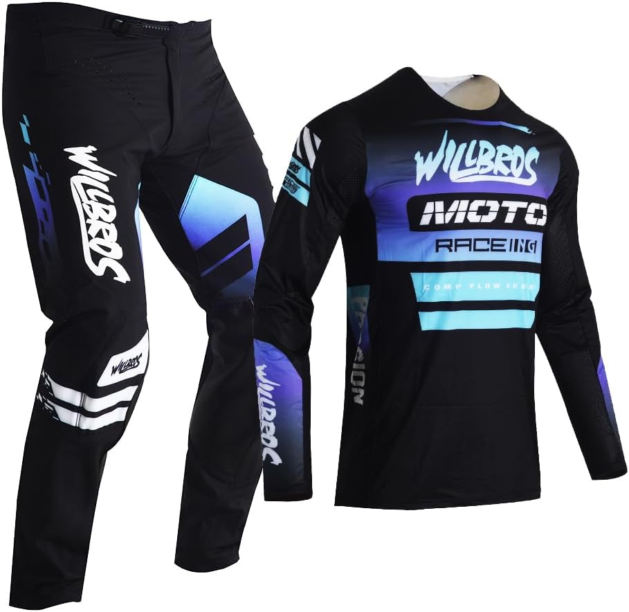 Motocross Jersey Pants Combo for Dirt Bike Racing MX Enduro Gear Set Motorcycle Offroad Protective Racewear Adult