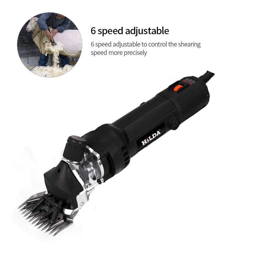 Cortadora de esquila de ovejas, Esquiladora eléctrica de ovejas y cabras, herramienta cortadora de tijeras de lana con caja, 680W, 220V, 6 velocidades