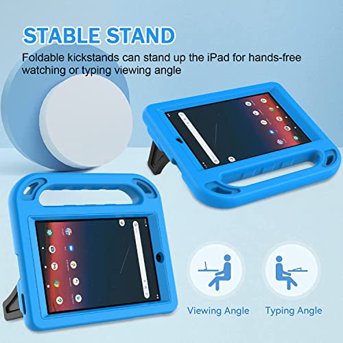 Bmouo Kids Case For Onn 8“ Tablet 2022 Gen 3 (Model:tbblu100071483) - With Built-In Screen Protector, Shockproof Light Weight Handle Stand Case For Walmart Onn 8 Inch Tablet Gen 3 2022, Blue #TOP6